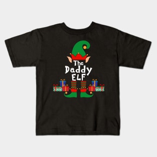 Funny Family Matching Christmas Daddy Elf Kids T-Shirt